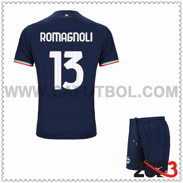 Segunda Equipacion del SS Lazio ROMAGNOLI #13 Ninos 2023 2024
