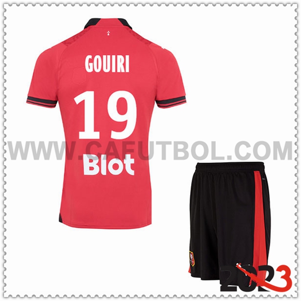 Primera Equipacion del Stade Rennais GOUIRI #19 Ninos 2023 2024