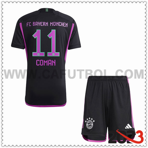 Segunda Equipacion del Bayern Munich COMAN #11 Ninos 2023 2024