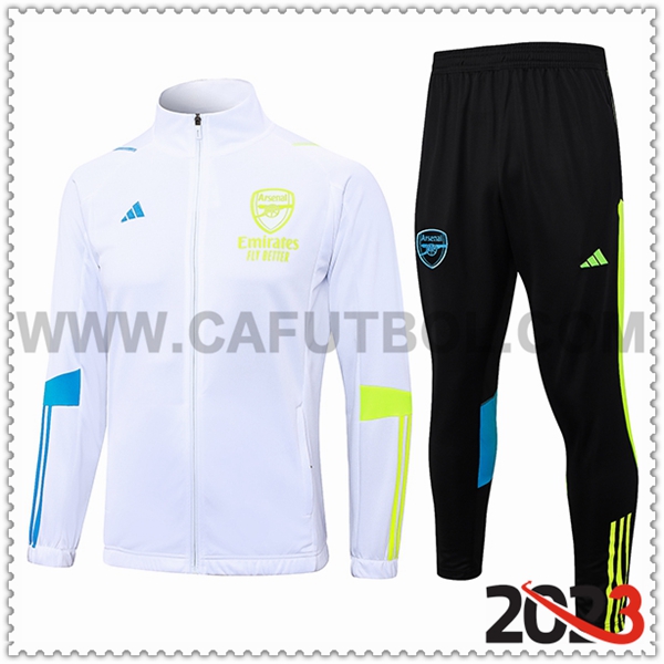 Chaqueta Chandal Futbol Arsenal Blanco 2023 2024