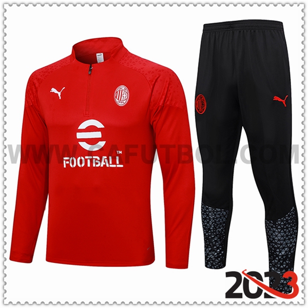 Chandal Futbol AC Milan Rojo 2023 2024 -04