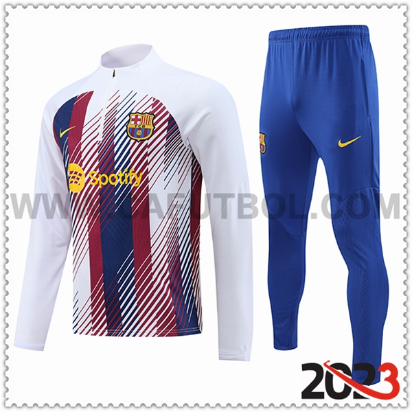 Chandal Futbol FC Barcelona Blanco/Azul/Rojo 2023 2024