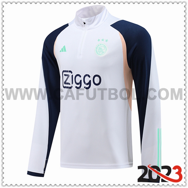 Sudadera Entrenamiento Ajax Blanco 2023 2024 -02
