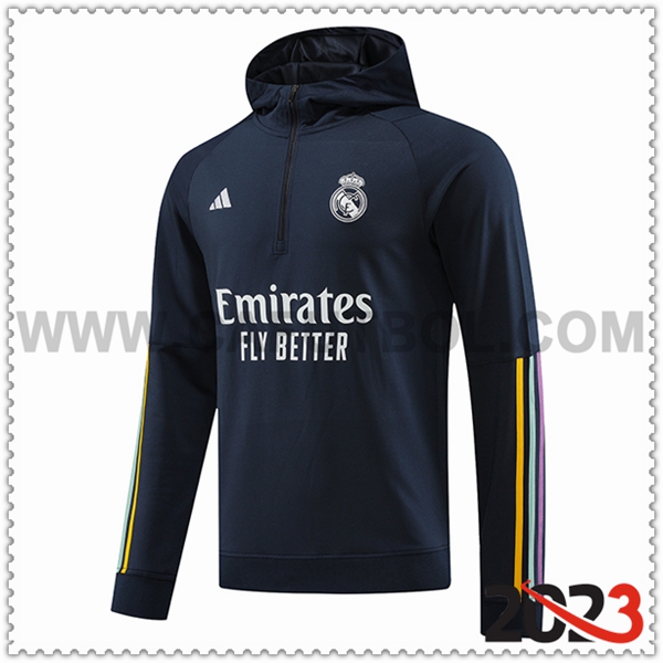 Sudadera Entrenamiento Capucha Real Madrid Azul marino 2023 2024