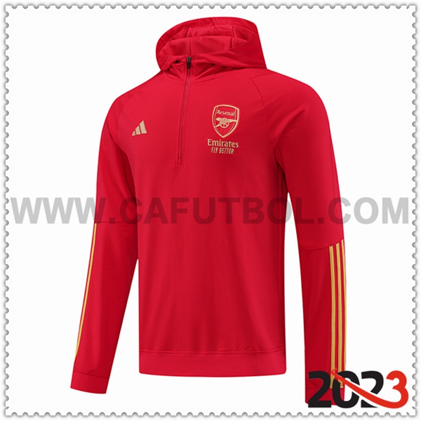 Sudadera Entrenamiento Capucha Arsenal Rojo 2023 2024