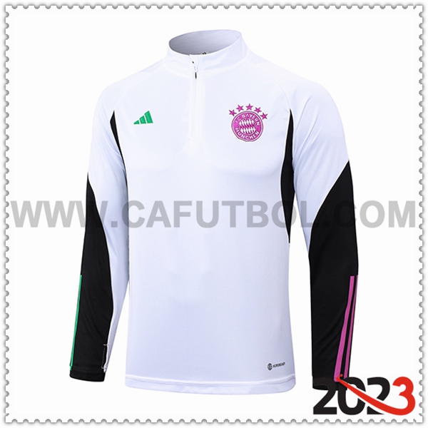 Sudadera Entrenamiento Bayern Munich Blanco 2023 2024
