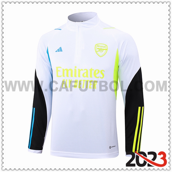 Sudadera Entrenamiento Arsenal Blanco 2023 2024