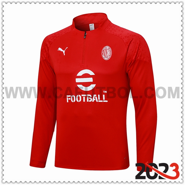 Sudadera Entrenamiento AC Milan Rojo 2023 2024