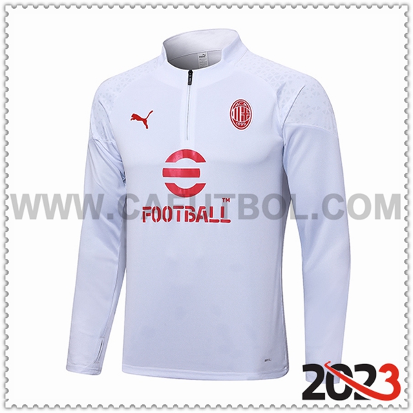 Sudadera Entrenamiento AC Milan Blanco 2023 2024