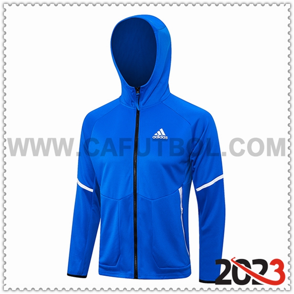 Chaqueta Con Capucha Adidas Azul 2023 2024
