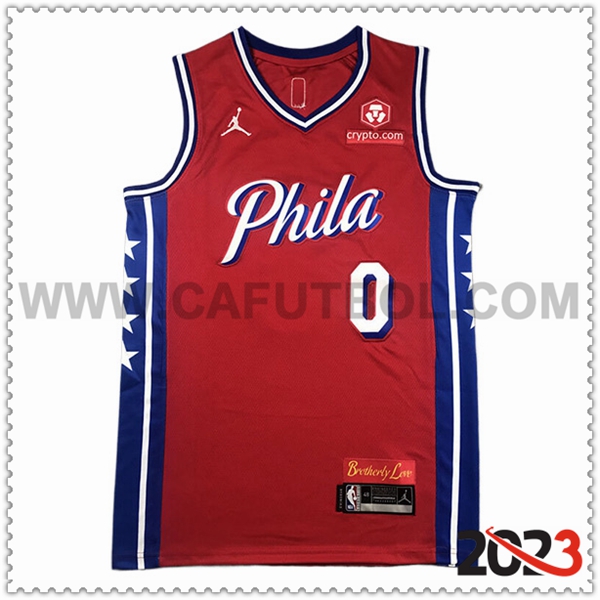 Camisetas De Futbol Philadelphia 76ers (MAXEY #0) 2023/24 Rojo/Azul/Blanco