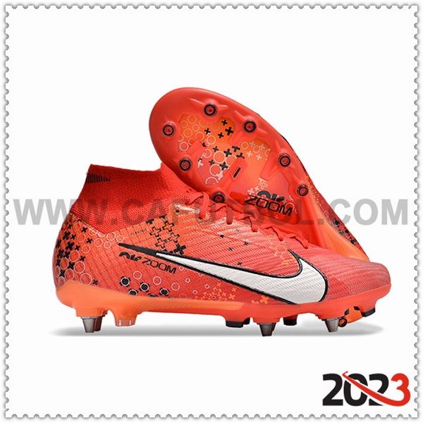 Nike Zapatos Futbol Air Zoom Mercurial Superfly IX Elite AG Naranja/Blanco/Negro -02
