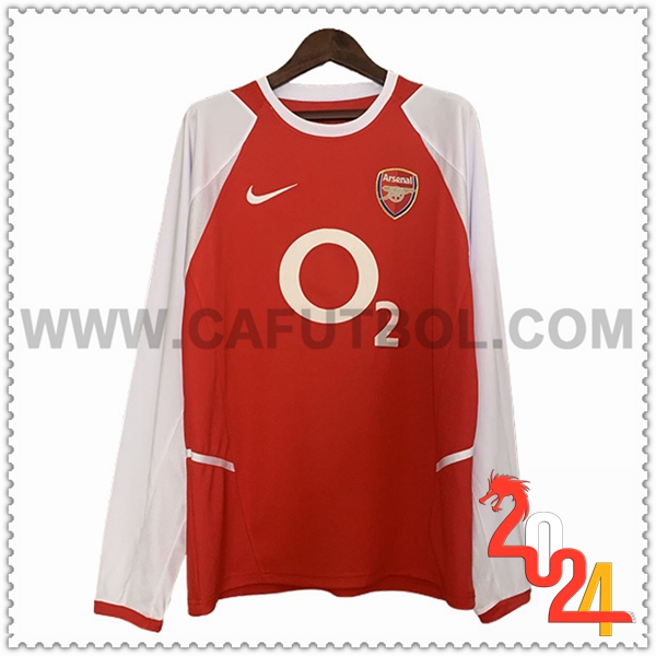 Primera Camiseta Retro Arsenal Mangas largas 2002/2004