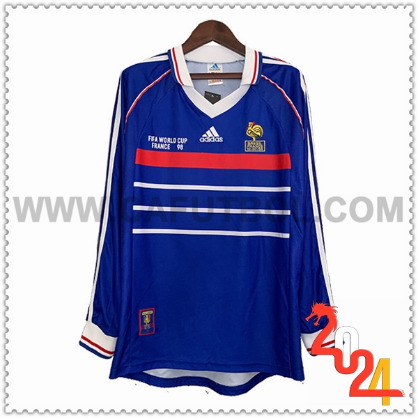 Primera Camiseta Retro Francia Mangas largas 1998