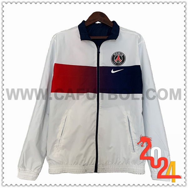 Rompevientos Real Madrid Blanco/Negro/Rojo 2023 2024