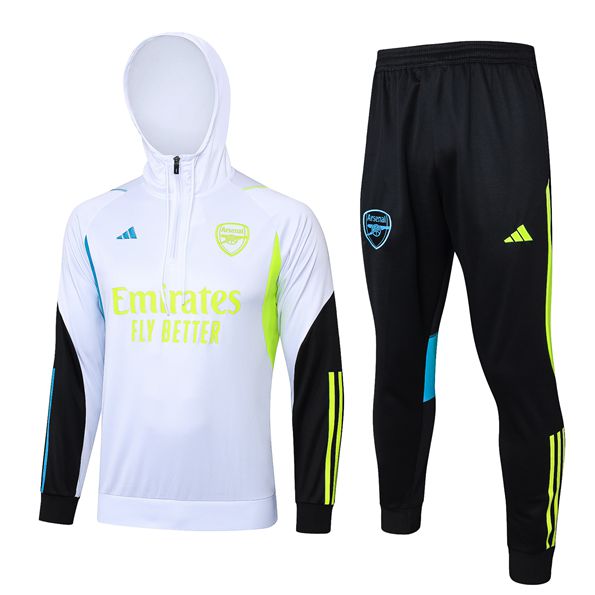 Chaqueta Con Capucha Chandal Arsenal Blanco/Negro/Azul/Verde 2023 2024