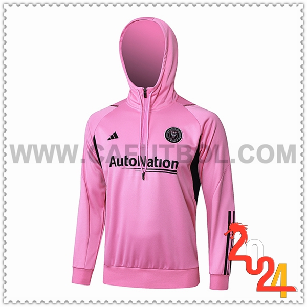 Sudadera Entrenamiento Capucha Inter Miami CF Rosa/Negro 2023 2024