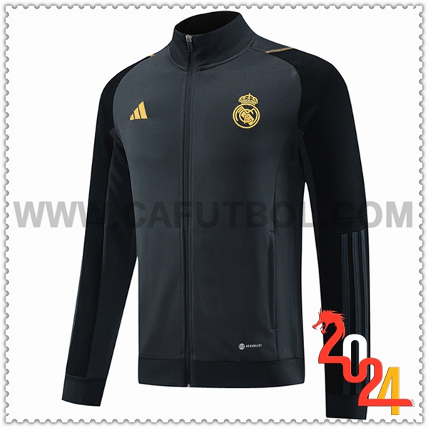 Chaquetas Futbol Real Madrid Gris Oscuro 2023 2024 2023 2024