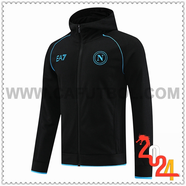 Chaquetas Futbol SSC Napoles Negro/Azul 2023 2024