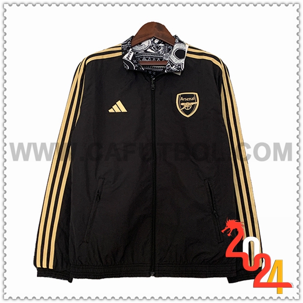 Rompevientos Arsenal Negro/Amarillo 2023 2024