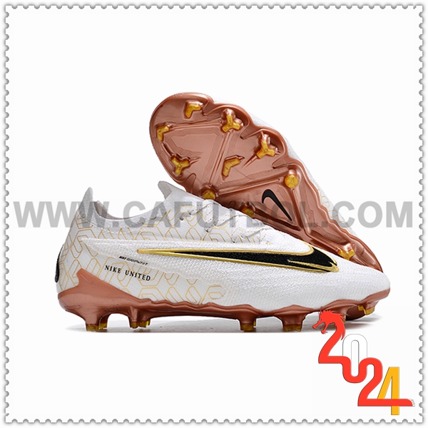 Nike Botas De Fútbol Phantom GX Elite FG Blanco/Negro/Marrón