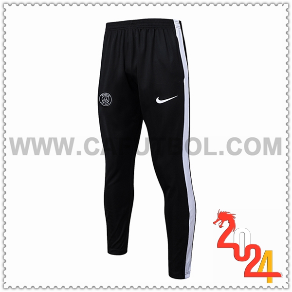 Pantalon Entrenamiento PSG Negro/Blanco 2023 2024