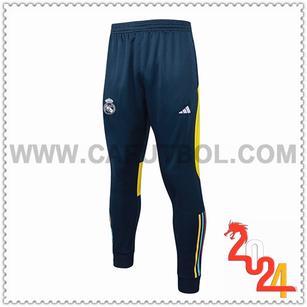 Pantalon Entrenamiento Real Madrid Azul/Amarillo 2023 2024