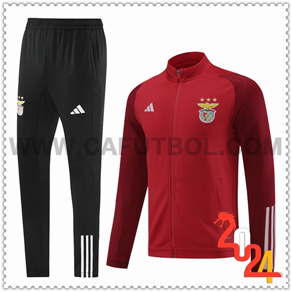 Chandal Futbol Chaquetas Benfica Rojo/Negro 2023 2024
