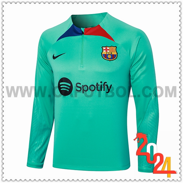 Sudadera Entrenamiento FC Barcelona Verde 2023 2024 -03