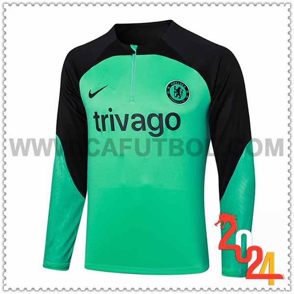 Sudadera Entrenamiento FC Chelsea Verde/Negro 2023 2024