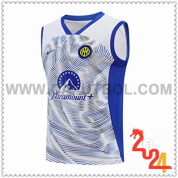 Chalecos De Futbol Inter Milan Blanco/Azul 2024 2025
