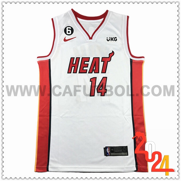 Camisetas Miami Heat (HERRO #14) 2024/25 Blanco/Rojo
