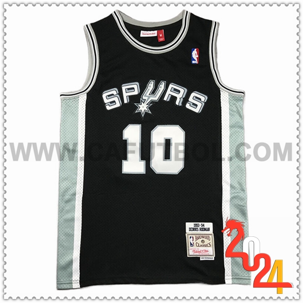 Camisetas San Antonio Spurs (ROOMAN #10) 2024/25 Negro/Blanco/Verde