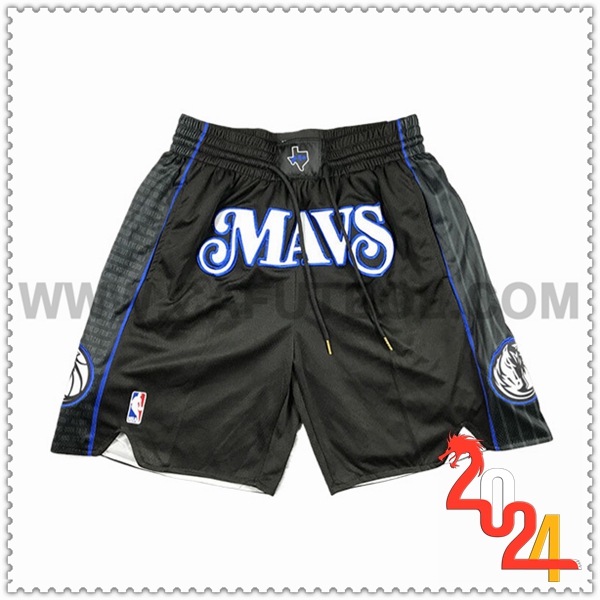 Cortos NBA Dallas Mavericks 2024/25 Negro/Azul