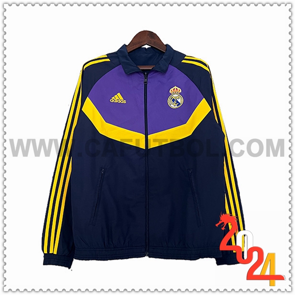 Rompevientos Real Madrid Negro/Violeta/Amarillo 2024 2025
