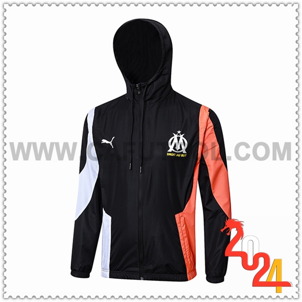 Rompevientos Marsella Negro/Blanco/Naranja 2024 2025