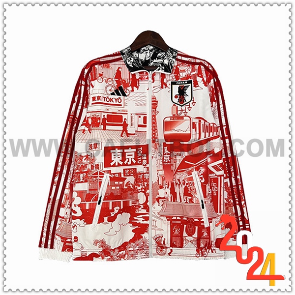 Rompevientos Japon Blanco/Rojo 2023 2024