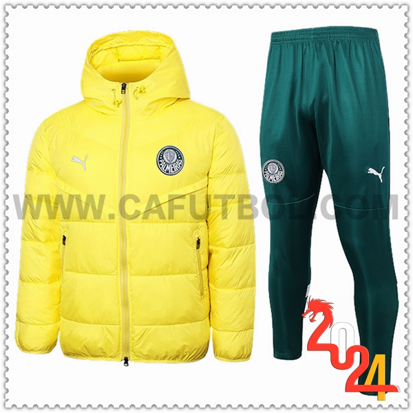 Chandal Plumas Con Capucha Palmeiras Amarillo 2024 2025