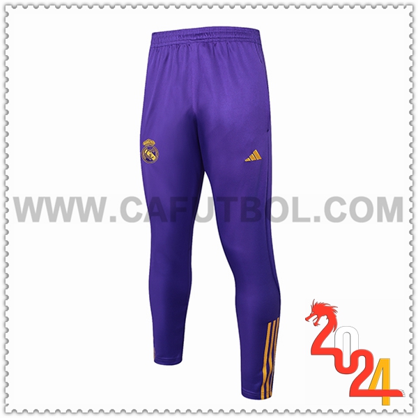 Pantalones Entrenamiento Real Madrid Violeta/Amarillo 2024 2025