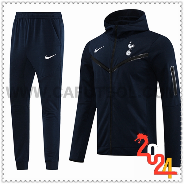 Chaqueta Con Capucha Chandal Rompevientos Tottenham Hotspur Negro 2024 2025