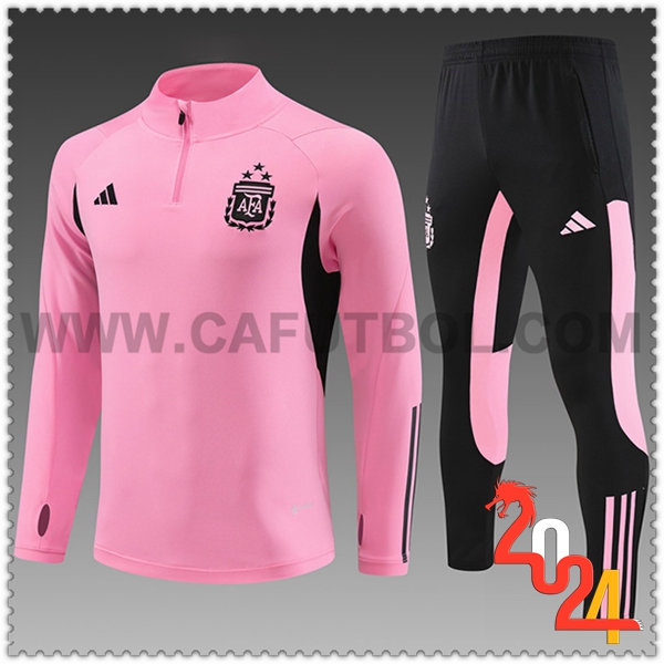 Chandal Futbol Argentina Ninos Rosa/Negro 2024 2025