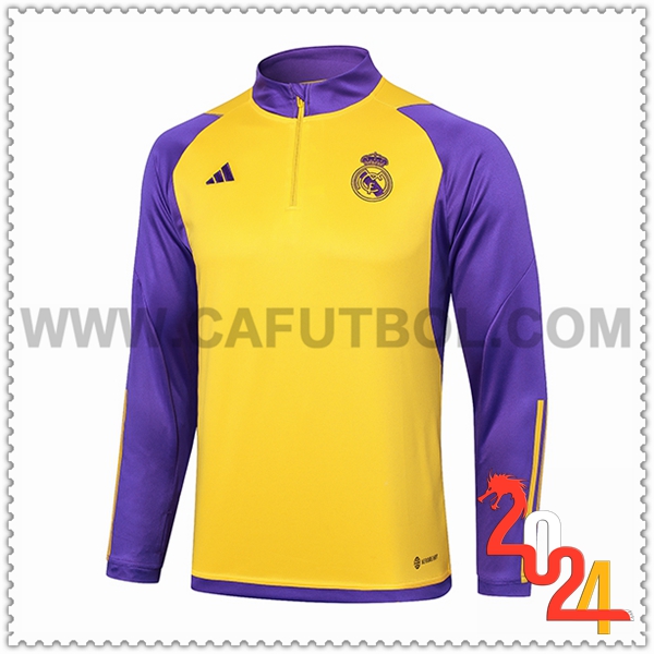 Sudadera Entrenamiento Real Madrid Violeta/Amarillo 2024 2025