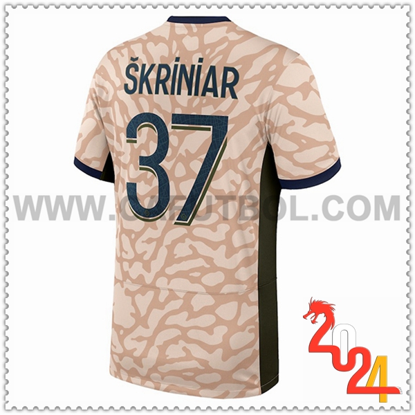 Camiseta Futbol PSG SKRINIAR #37 Cuarto 2023 2024