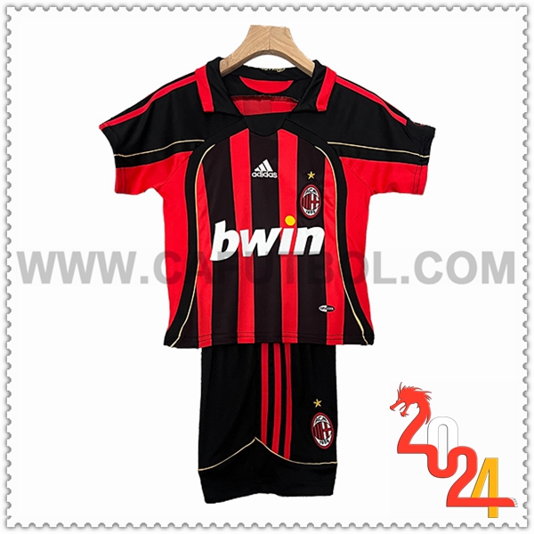 Primera Equipacion Retro AC Milan Ninos 2006/2007