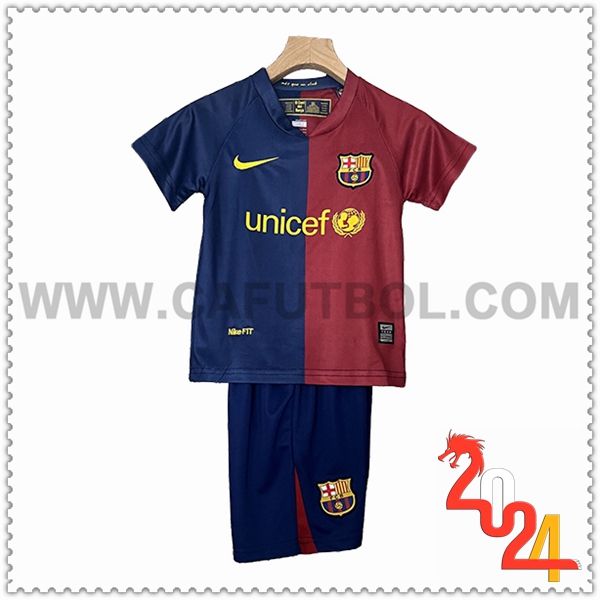 Primera Equipacion Retro FC Barcelona Ninos 2008/2009