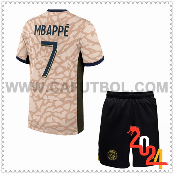 Equipacion del PSG MBAPPÉ #7 Cuarto Ninos 2023 2024