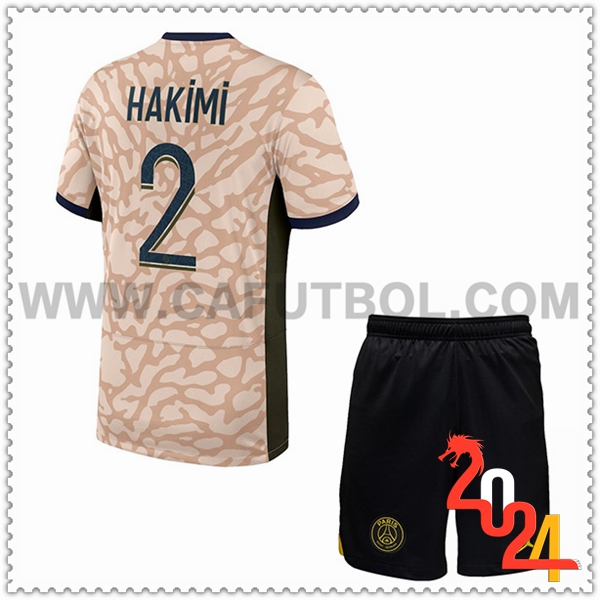 Equipacion del PSG HAKIMI #2 Cuarto Ninos 2023 2024
