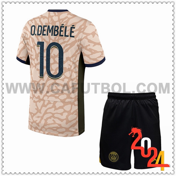 Equipacion del PSG O.DEMBÉLÉ #10 Cuarto Ninos 2023 2024