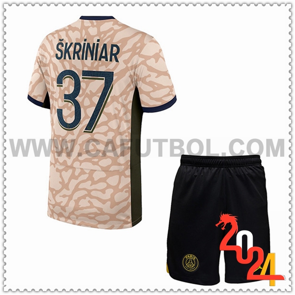 Equipacion del PSG SKRINIAR #37 Cuarto Ninos 2023 2024