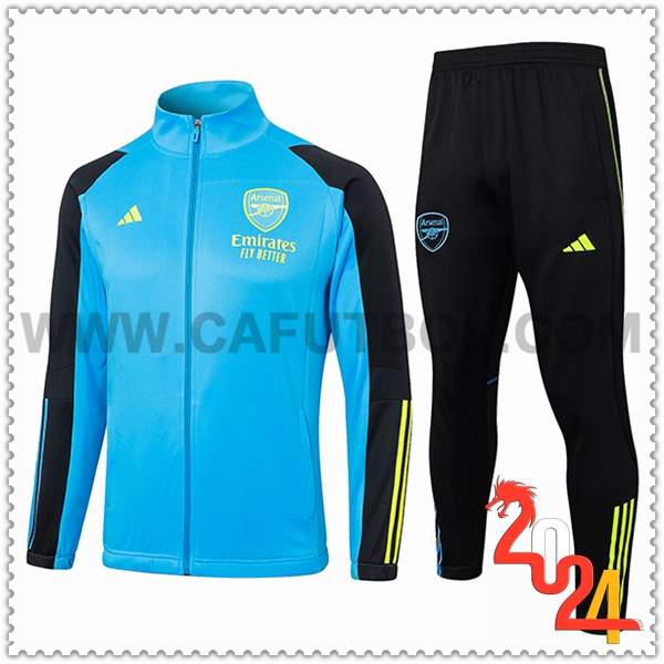 Chandal Chaqueta Futbol Arsenal Azul/Negro/Amarillo 2024 2025